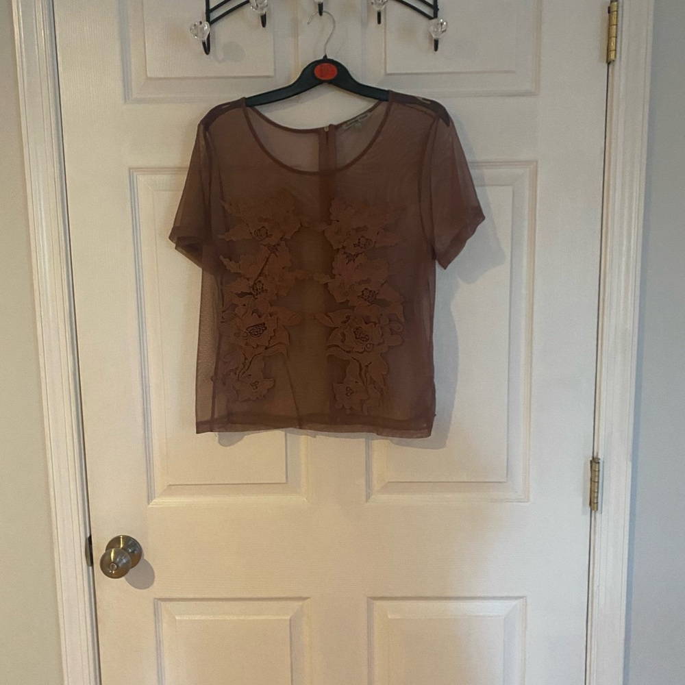 Sheer Embroidered Top